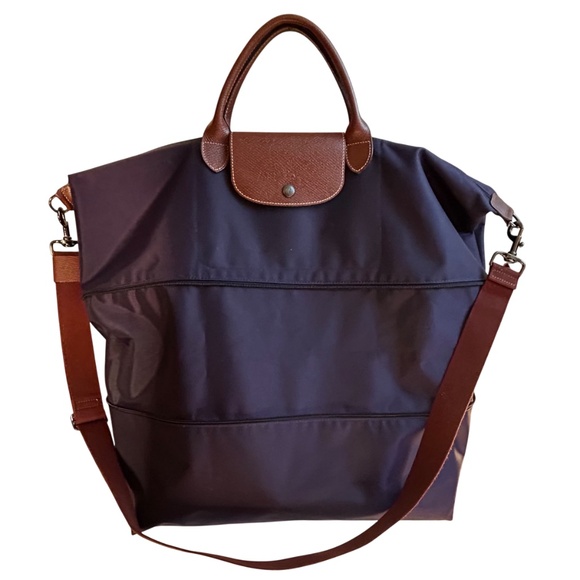 Longchamp Le Pliage Expandable Travel Nylon Crossbody Unisex Weekender Bag - Picture 1 of 12